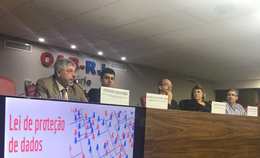 Da esq. para a dir., Sydney Sanches, Rodrigo Dias de Pinho Gomes, Alexandre Mattos, Ana Amelia Mena Barreto e Gustavo Robichez